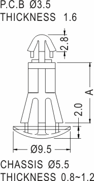 Support latch-latch / Spacer support