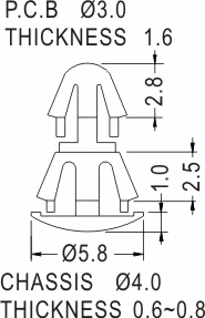 Support latch-latch / Spacer supportr