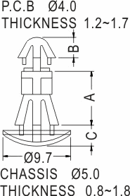 Support latch-latch / Spacer support