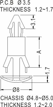 Support latch-latch / Spacer support