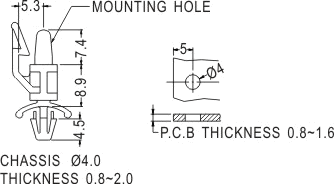 Support latch-latch / Spacer support