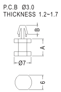 Support latch-pillar / Spacer support