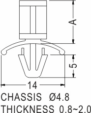 Support latch-pillar / Spacer support