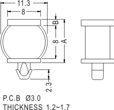 Support latch-pillar / Spacer support