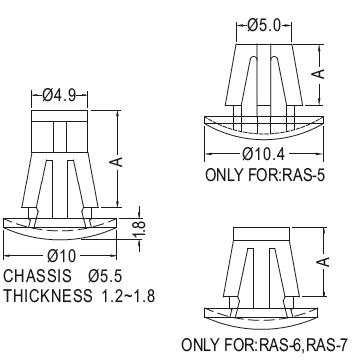 Support latch-pillar / Spacer support