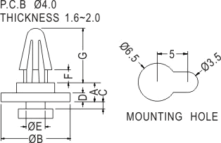 Support latch-pillar / Spacer support