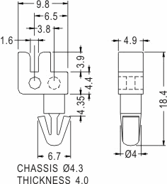 Support latch-pillar / Spacer support