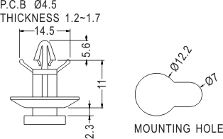Support latch-pillar / Spacer support