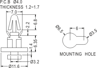 Support latch-pillar / Spacer support