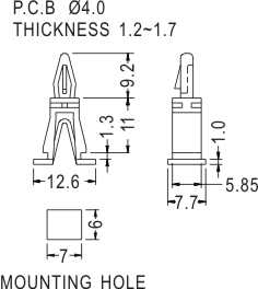 Support latch-pillar / Spacer support