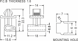 Support latch-pillar / Spacer support