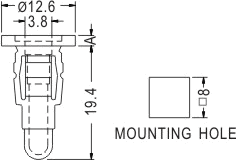 Support latch-pillar / Spacer support