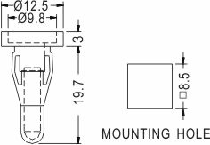 Support latch-pillar / Spacer support