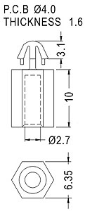 Support latch-latch / Spacer support