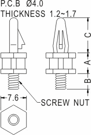 Support latch-latch / Spacer support