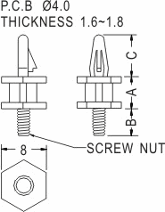 Support latch-latch / Spacer support