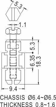 Support latch-latch / Spacer support