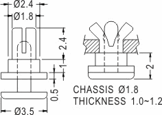 Support latch-latch / Spacer support