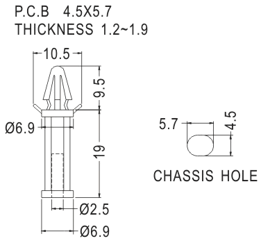 Support latch-latch / Spacer support