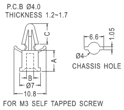 Support latch-latch / Spacer support