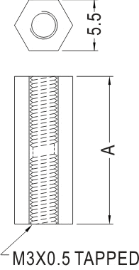 Stand Threaded Hex / Spacer support / Furniture