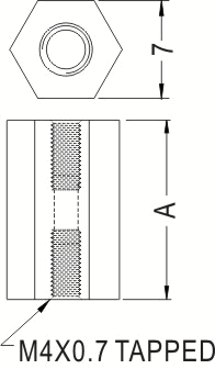 Stand Threaded Hex / Spacer support / Furniture