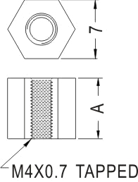 Stand Threaded Hex / Spacer support / Furniture