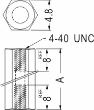 Stand threaded hex / Spacer support / Furniture