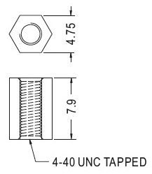 Stand threaded hex / Spacer support / Furniture