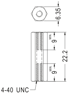 Stand threaded hex / Spacer support / Furniture