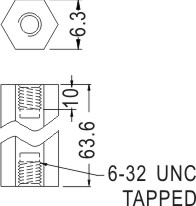 Stand threaded hex / Spacer support / Furniture