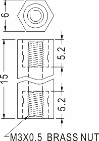 Stand threaded hex / Spacer support / Furniture