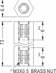 Stand threaded hex / Spacer support / Furniture