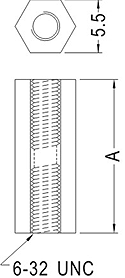 Stand threaded hex / Spacer support / Furniture