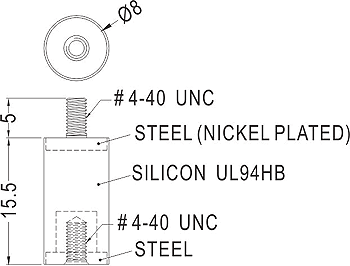 Stand threaded hex / Spacer support / Furniture