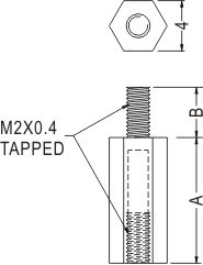 Stand threaded hex / Spacer support / Furniture