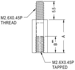 Stand threaded hex / Spacer support / Furniture