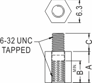 Stand threaded hex / Spacer support / Furniture