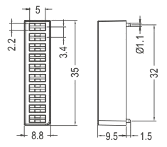 x° LED spacer support