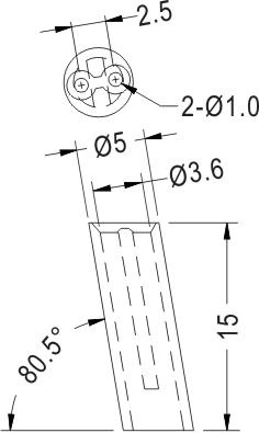 x° LED spacer support