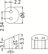 x° LED spacer support