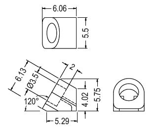 x° LED spacer support