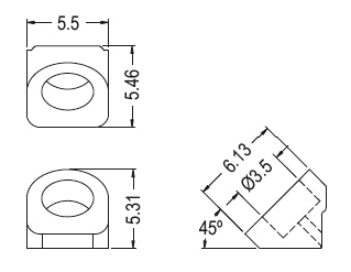 x° LED spacer support