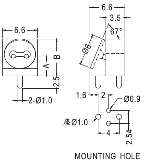 x° LED spacer support