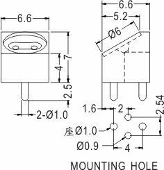 x° LED spacer support