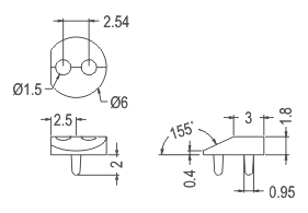 x° LED spacer support