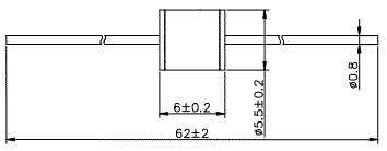 5,5*6,0 2 pole plug discharge 5KA / 2-Electrode Gas Tube Arrester / Gas tubes