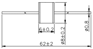 8,0*6,0 2 pole plug discharge 10KA / 2-Electrode Gas Tube Arrester / Gas tubes