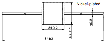 8,0*8,0 2 pole plug discharge 10KA/2,5KA / 2-Electrode Gas Tube Arrester / Gas tubes