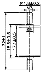 11,8*17,1 2 pole plug discharge 40KA / 2-Electrode Gas Tube Arrester / Gas tubes